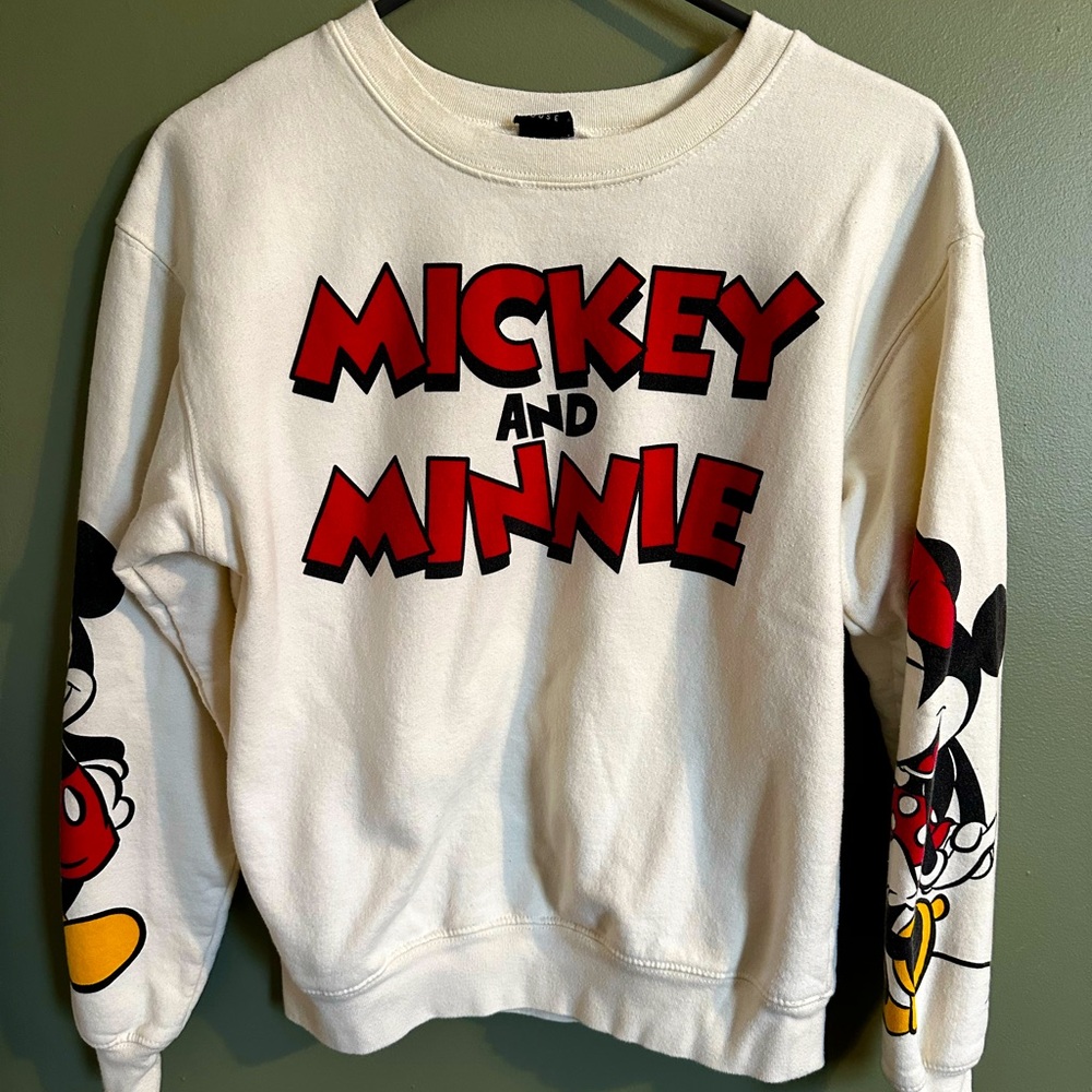 Disney Mickey and Minnie Sweatshirt - White